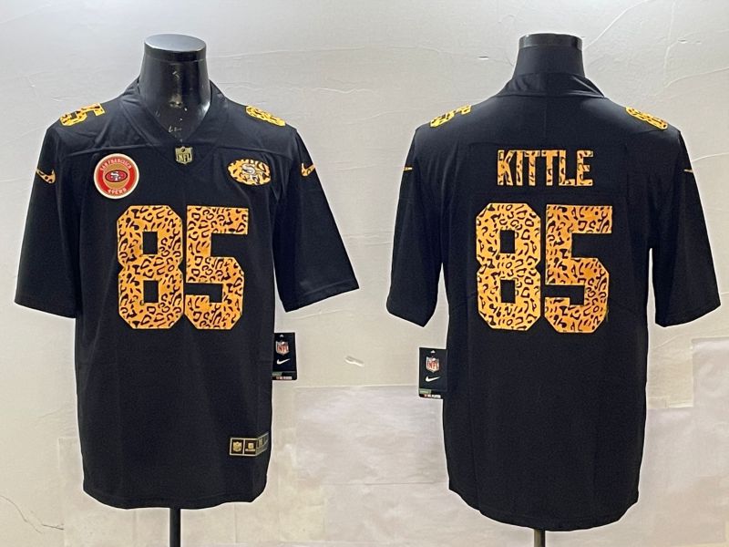 Men San Francisco 49ers #85 Kittle Black Panther pattern Nike 2025 Limited NFL Jersey style 6